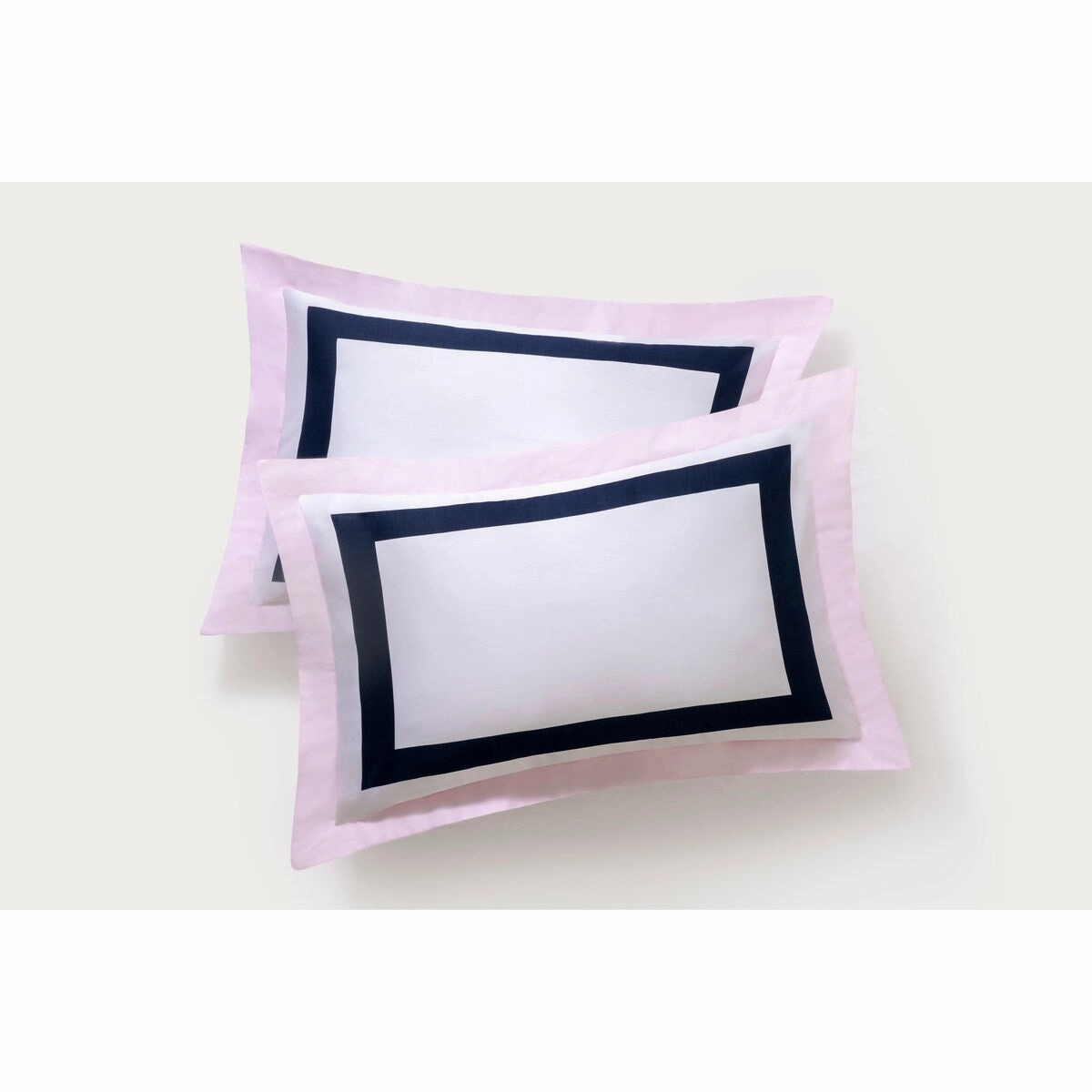 Brooks Brothers Double Border Cotton Sateen Sham Case Pair