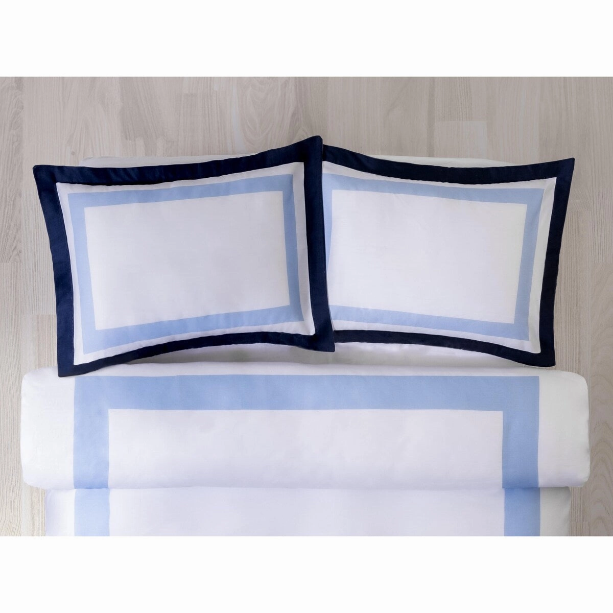 Brooks Brothers Double Border Cotton Sateen Sham Case Pair