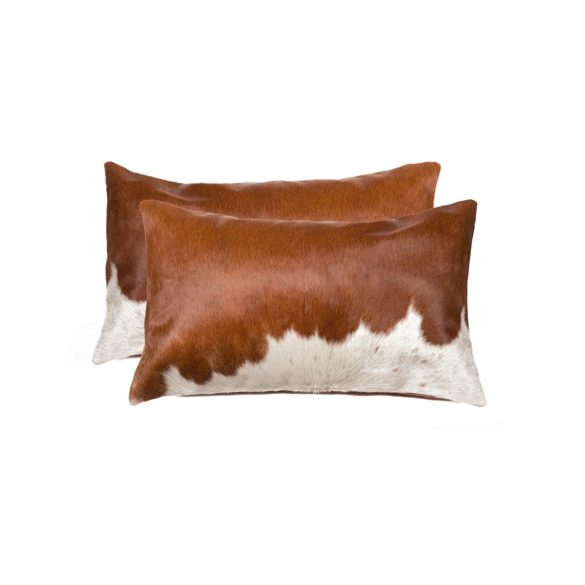 Brown & White Cowhide Pillow Set