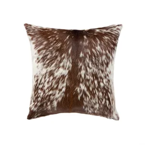 Brown & White Peppered Cowhide Throw Pillow storage cart, utility cart