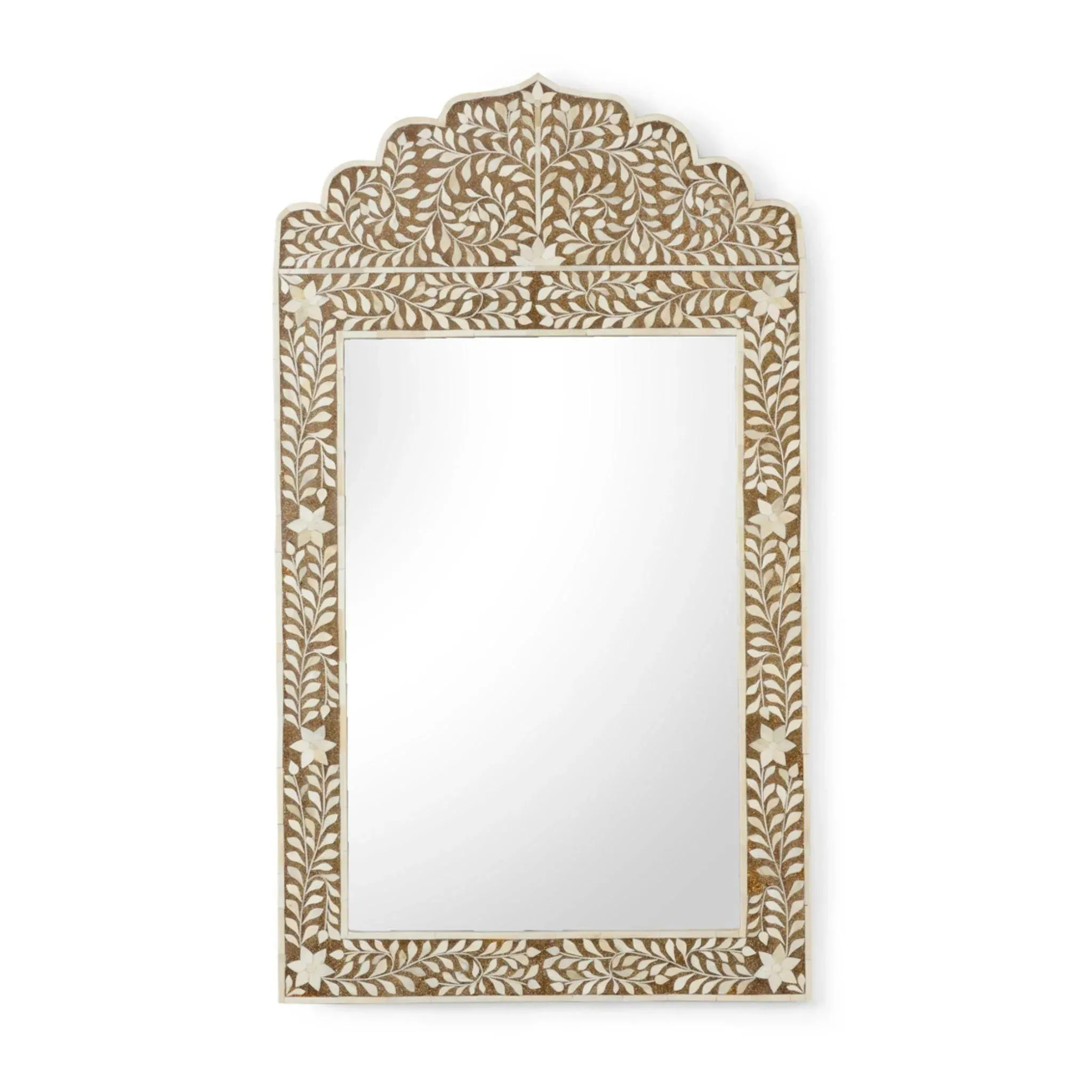 Brown and White Bone Inlay Wood Mirror Cutting Board,Kitchen Board