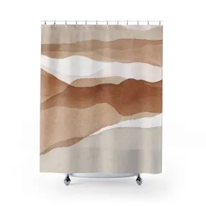 Brown Blush Beige Abstract Shower Curtain Lighting,Home Lighting