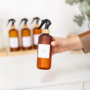 Brown Frost Bottle with Bamboo Spray - 500ml Figurines,Decorative Ornaments