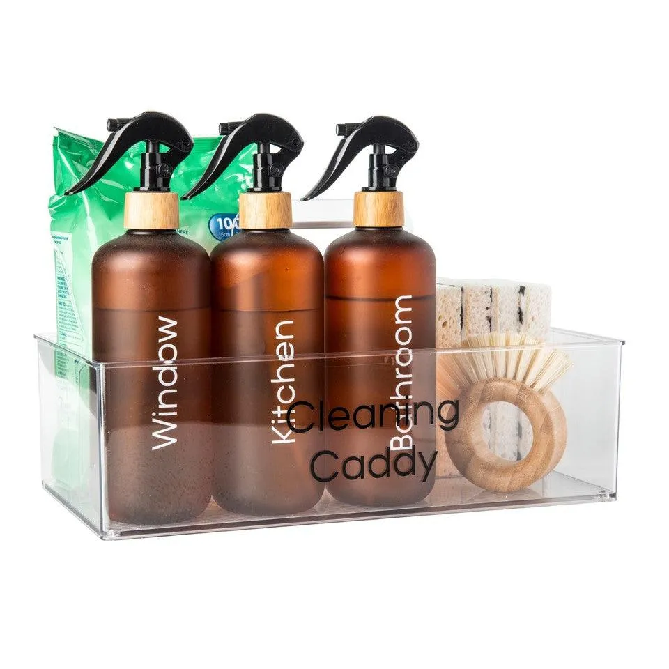 Brown Frost Bottle with Bamboo Spray - 500ml