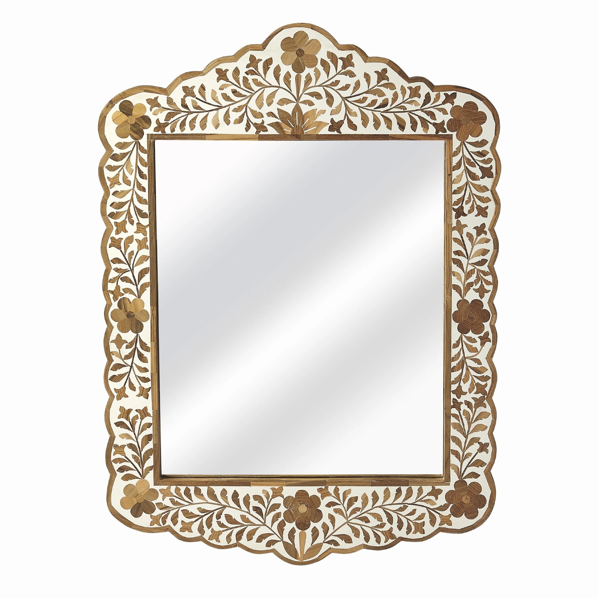 Brown Bone Inlay Mosaic Floral Wall Mirror Cutting Board,Kitchen Board