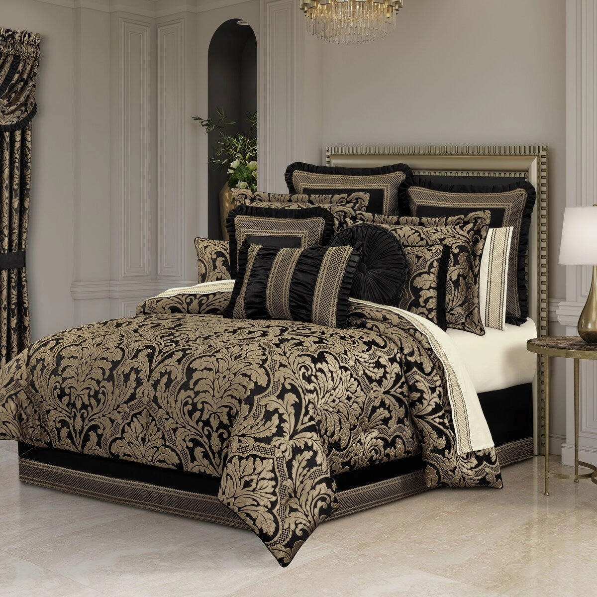 Brunello Black And Gold Euro Sham
