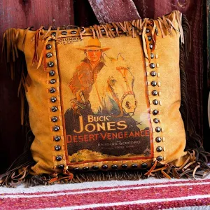 Buck Jones Leather Vintage Poster Pillow storage cart, utility cart