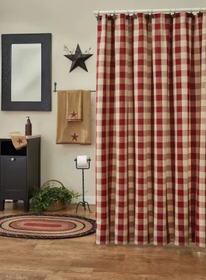 Buffalo Garnet Check Shower Curtain Lighting,Lamps Fixtures