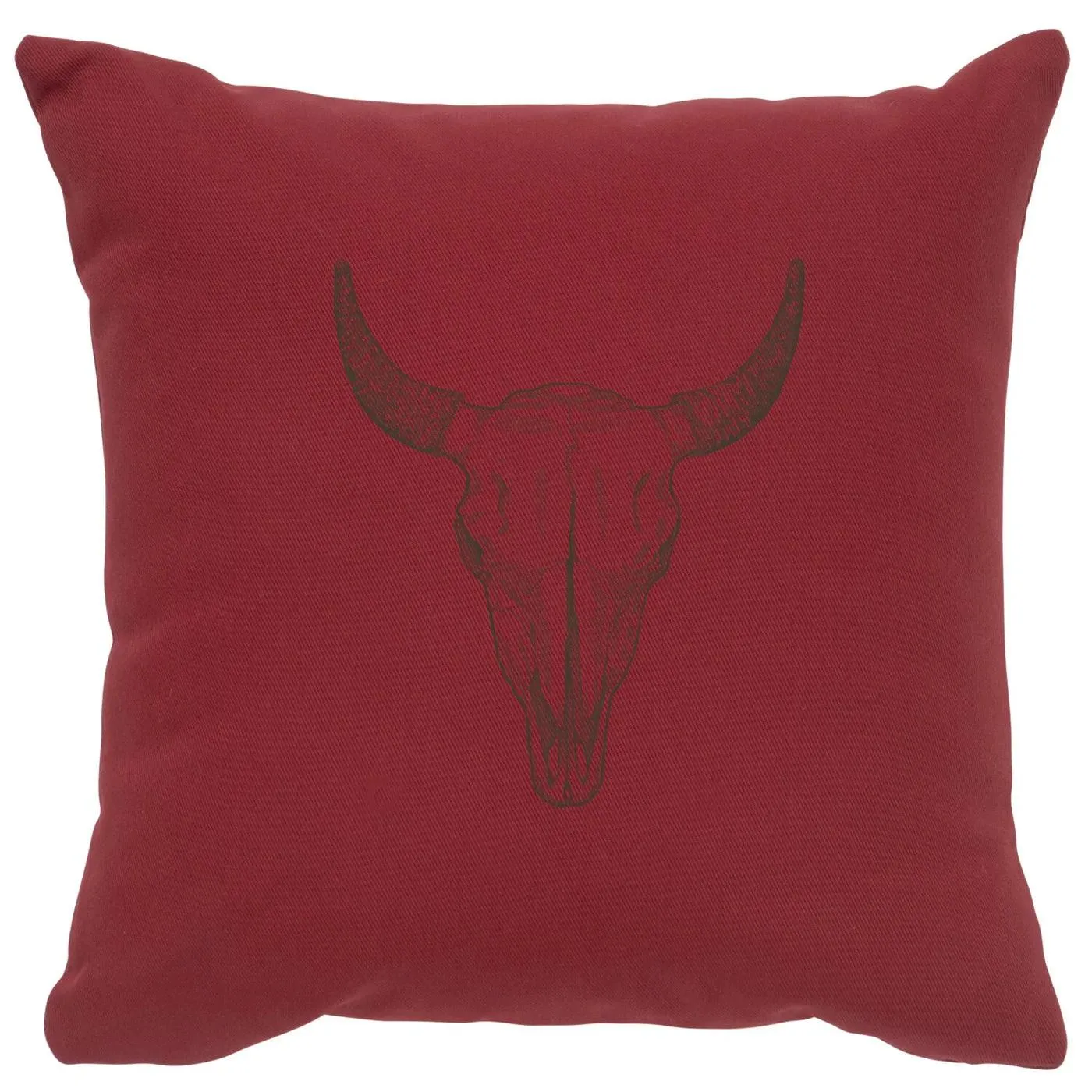 Bull Skull Image Throw Pillows - 8 Colors
