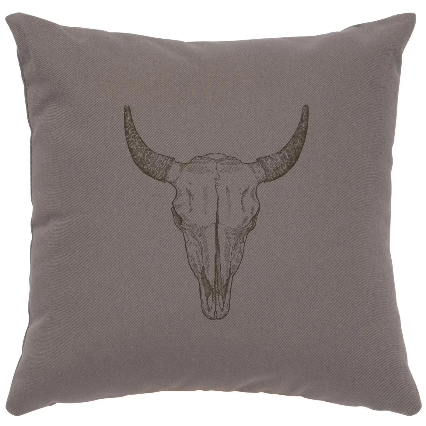 Bull Skull Image Throw Pillows - 8 Colors