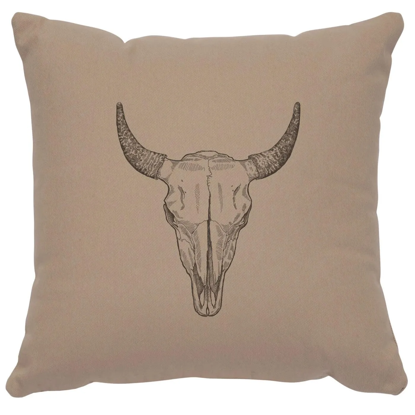 Bull Skull Image Throw Pillows - 8 Colors