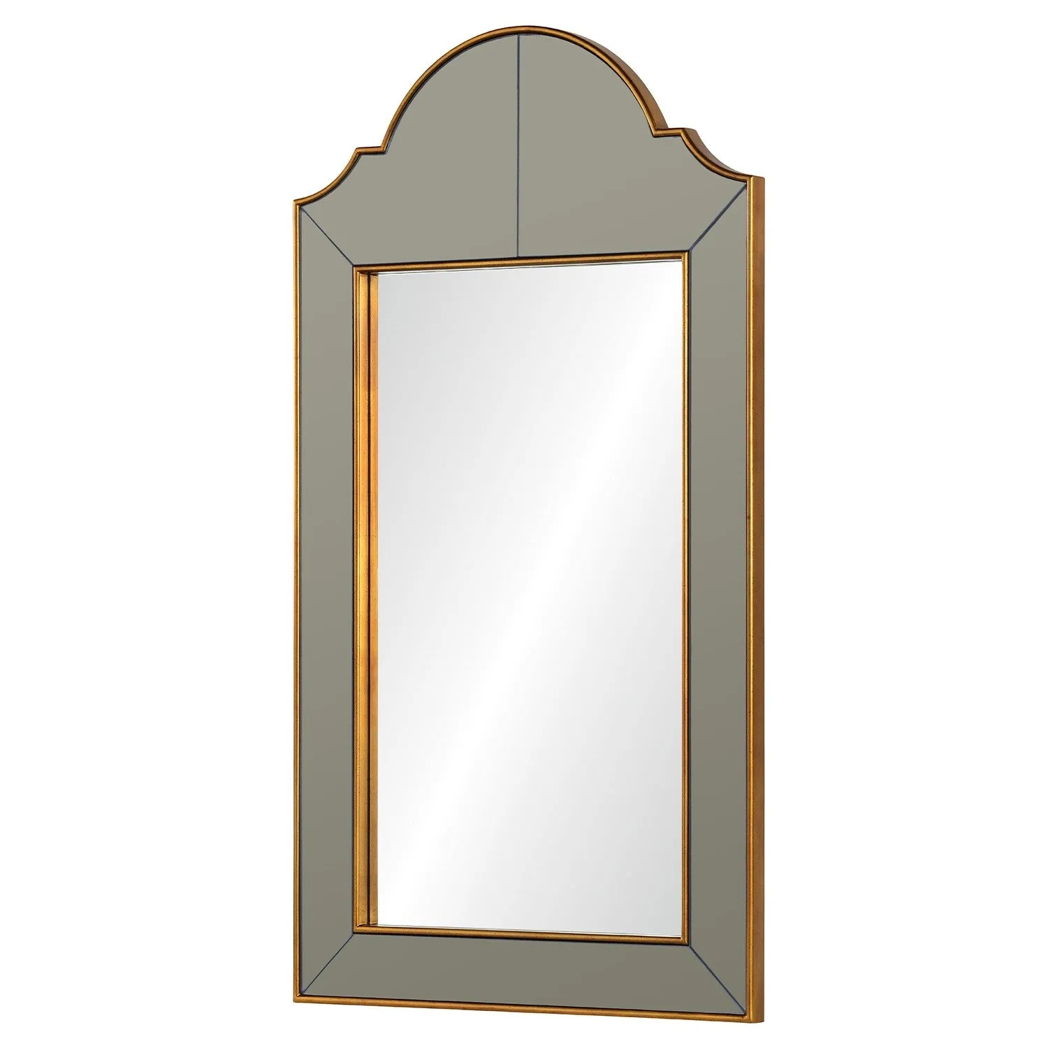 Bunny Williams Gold Speckle & Grey Mirror Framed Mirror
