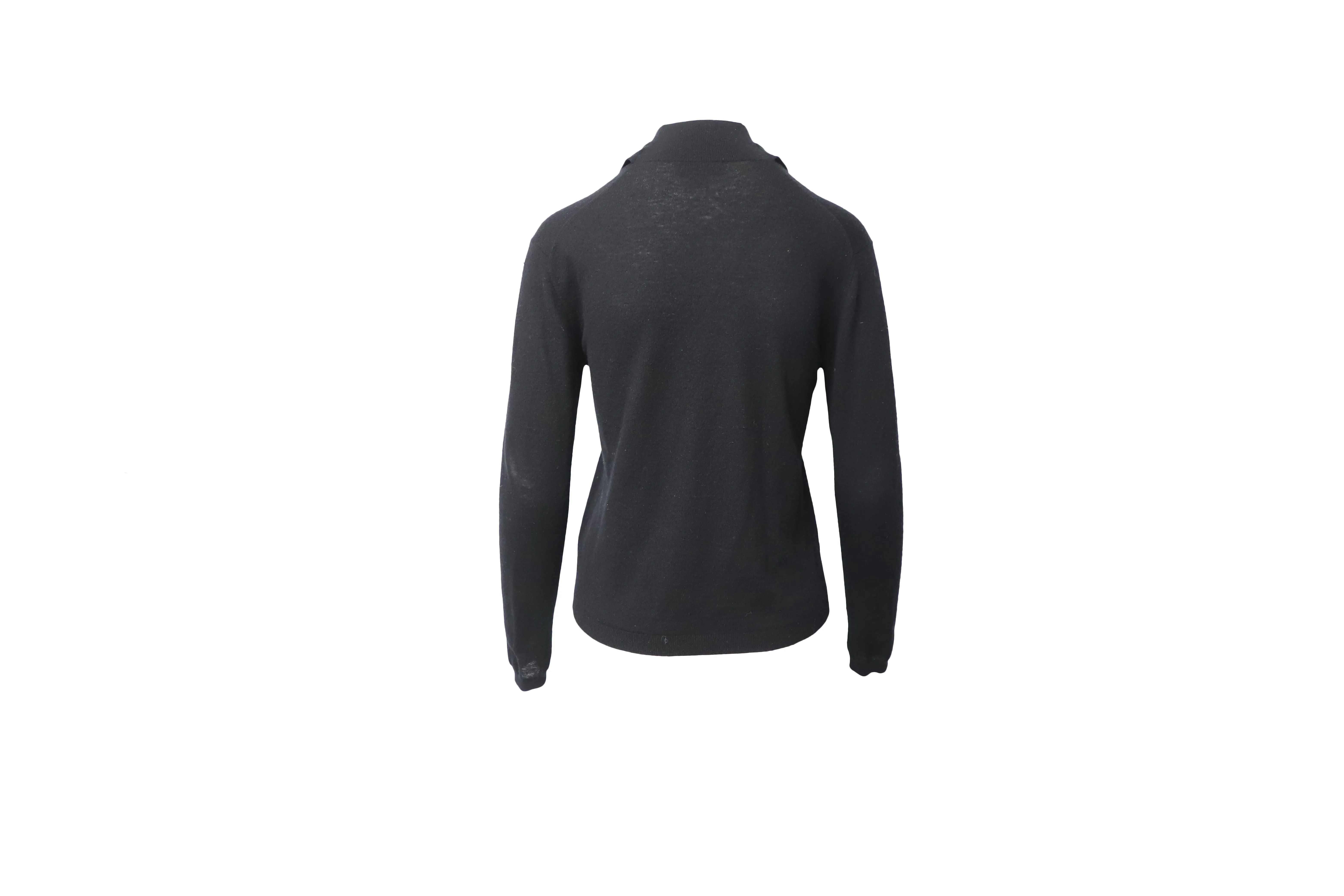 Burberry Sweater with Attached Scarf in Black Cashmere