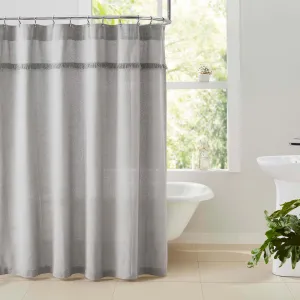 Burlap Dove Grey Shower Curtain Lighting,Lamps Fixtures