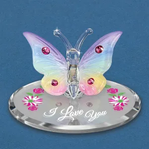 Butterfly "I Love You" Figurine Decorative Mirror,Home Decor Mirror