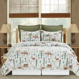 Cabin in The Woods Quilt Set bedding set, comforter set