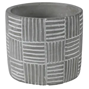 Cachepot, Cement - Crosshatch Vase,Ceramic Vase