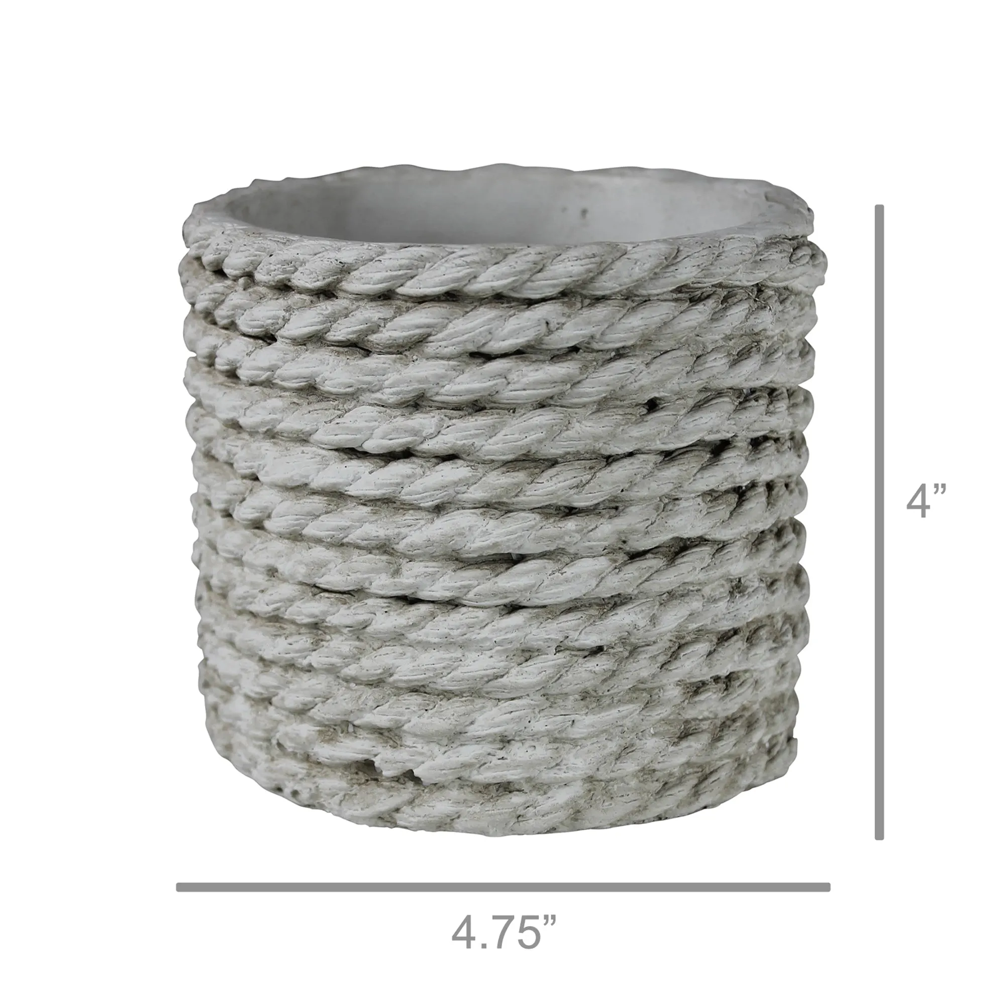 Cachepot, Cement - Rope