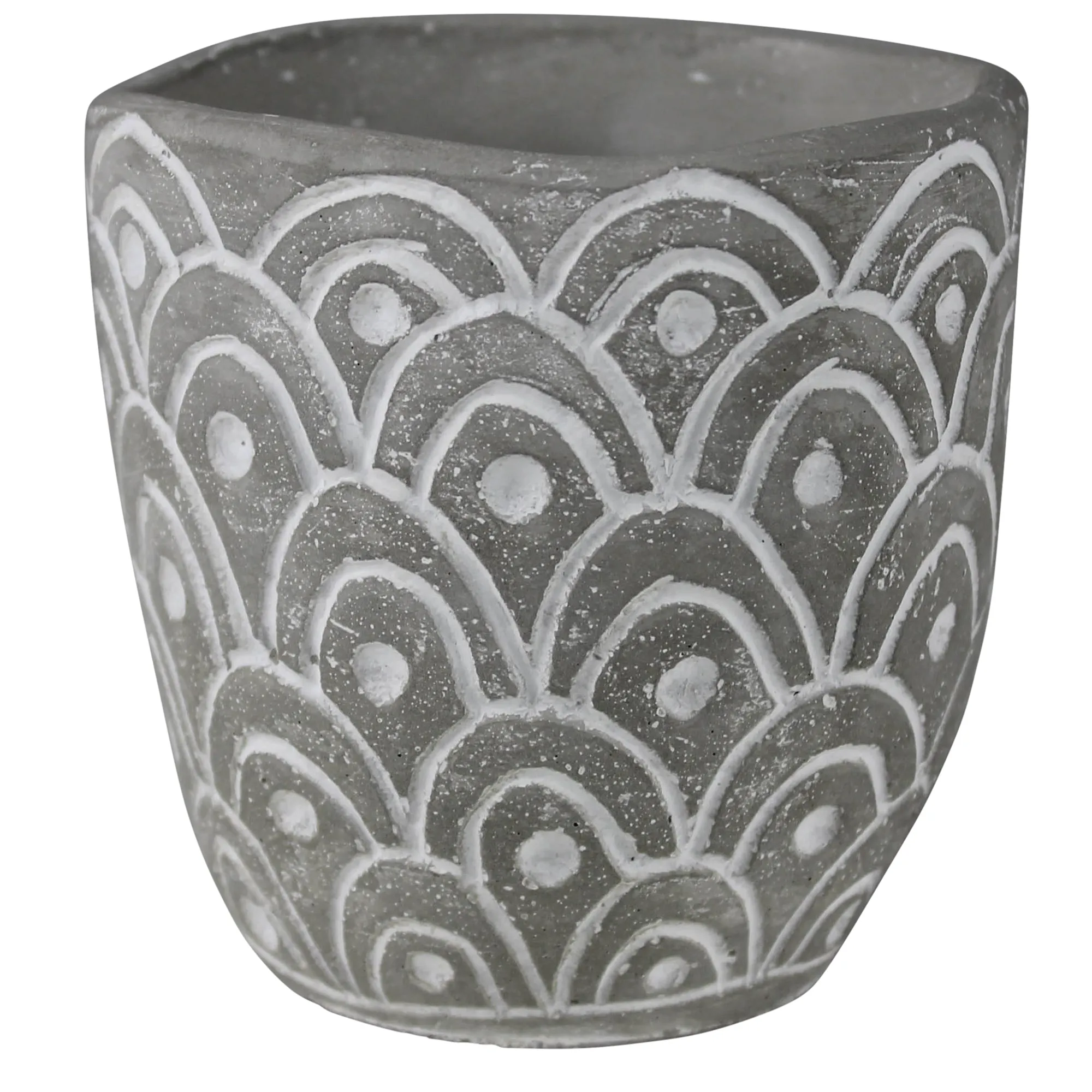 Cachepot, Cement - Scallop Vase,Ceramic Vase