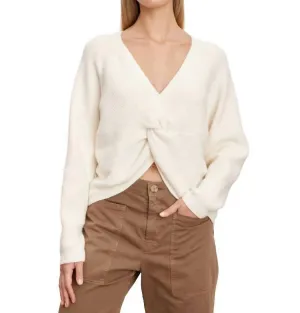 Caitlyn Twist Raglan Sweater In Milk