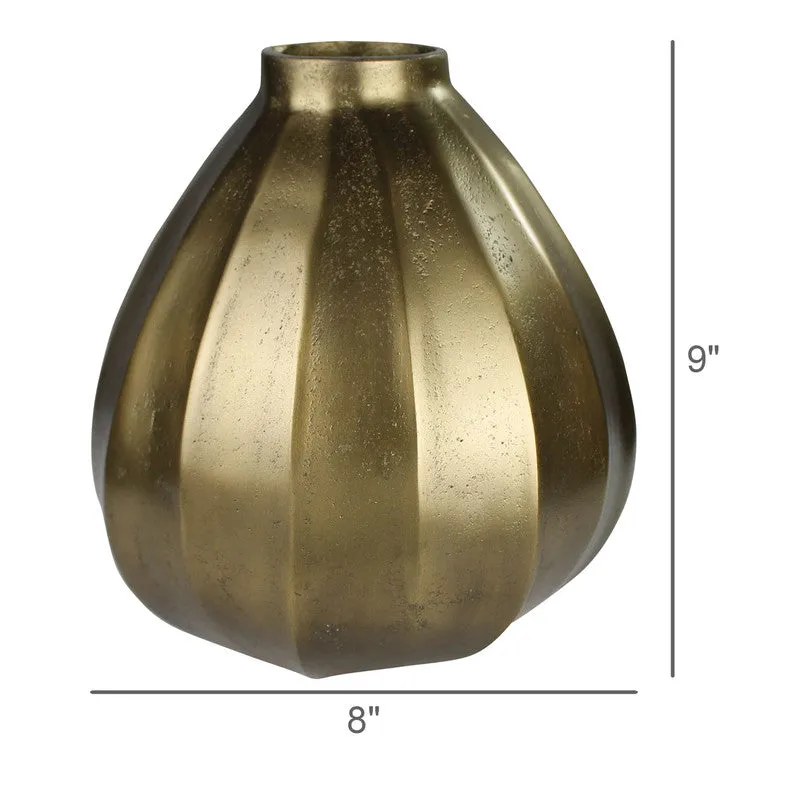 Calabaza Vase, Brass