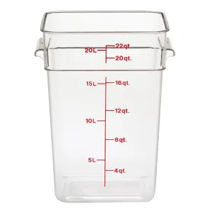 Cambro 22SFSCW135, 22 Qt Square Food Storage Container, Clear Figurines,Home Decor Statues