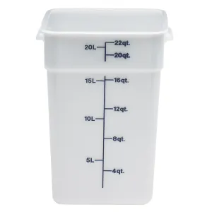 Cambro 22SFSP148, 22 Qt Square Food Storage Container, White Figurines,Home Decor Statues