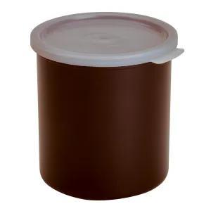 Cambro 2.7 Qt Round Crock with Lid, Reddish Brown - CP27195 Figurines,Home Decor Statues