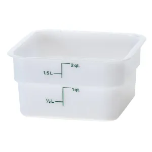 Cambro 2SFSP148, 2 Qt Square Food Storage Container, White Figurines,Home Decor Statues