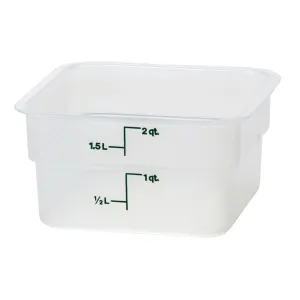 Cambro 2SFSPP190, 2 Qt Square Food Storage Container, Translucent Figurines,Home Decor Statues