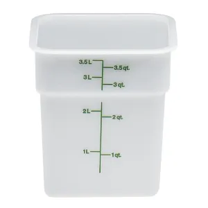 Cambro 4SFSP148, 4 Qt Square Food Storage Container, White Figurines,Home Decor Statues