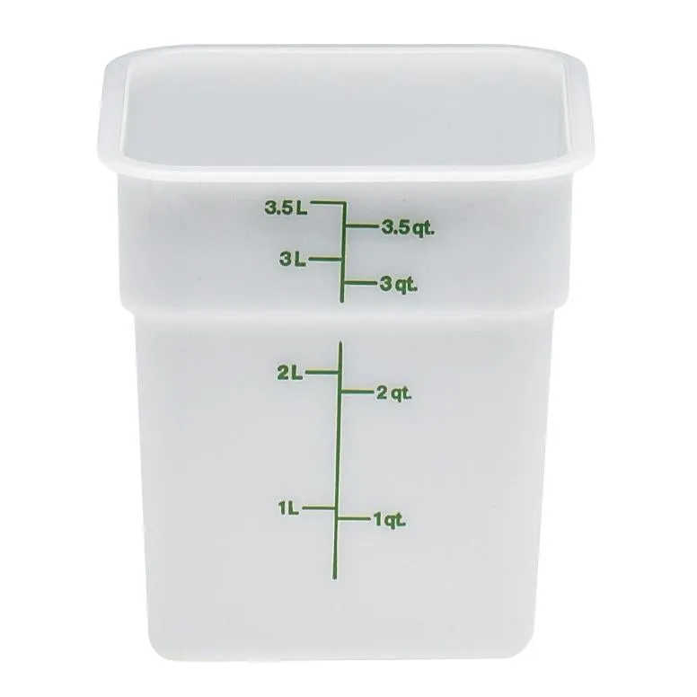 Cambro 4SFSP148, 4 Qt Square Food Storage Container, White Figurines,Home Decor Statues