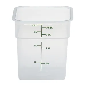 Cambro 4SFSPP190, 4 Qt Square Food Storage Container, Translucent Figurines,Home Decor Statues