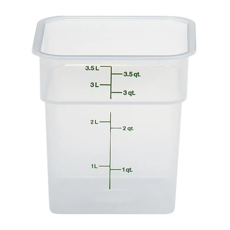 Cambro 4SFSPP190, 4 Qt Square Food Storage Container, Translucent Figurines,Home Decor Statues