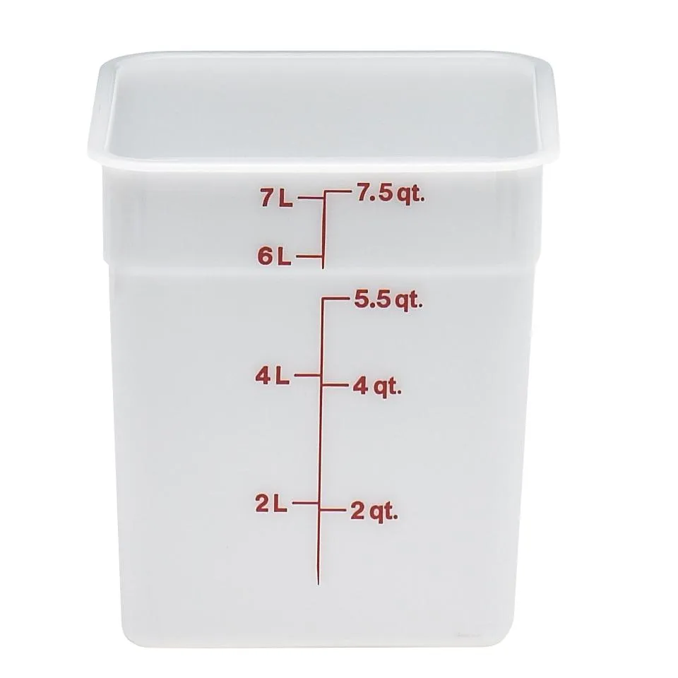 Cambro 8SFSP148, 8 Qt Square Food Storage Container, White Figurines,Home Decor Statues