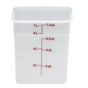 Cambro 8SFSP148, 8 Qt Square Food Storage Container, White Figurines,Home Decor Statues