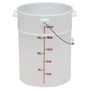 Cambro PWB22, 22 Qt Pail with Bail, White 6 /Case Figurines,Home Decor Statues