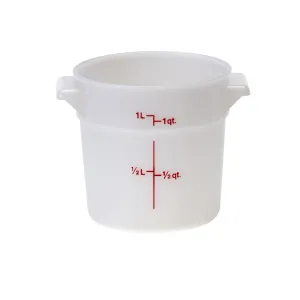 Cambro RFS1, 1 Qt Round Food Storage Container, White Figurines,Home Decor Statues