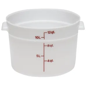 Cambro RFS12-148, 12 Qt Round Food Storage Container, White Figurines,Home Decor Statues