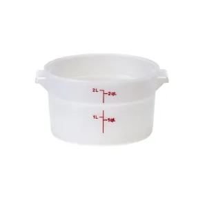 Cambro RFS2, 2 Qt Round Food Storage Container, White Figurines,Home Decor Statues