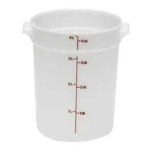 Cambro RFS4-148, 4 Qt Round Food Storage Container, White Figurines,Home Decor Statues