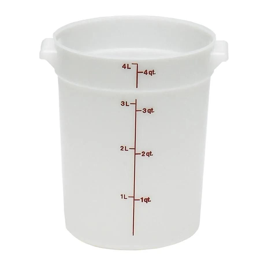 Cambro RFS4-148, 4 Qt Round Food Storage Container, White Figurines,Home Decor Statues