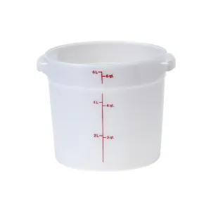 Cambro RFS6-148, 6 Qt Round Food Storage Container, White Figurines,Home Decor Statues
