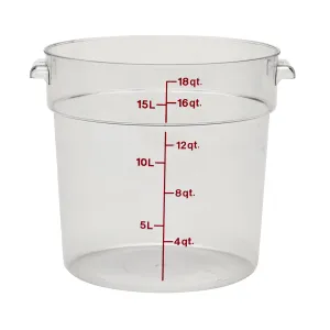 Cambro RFSCW18, 18 Qt Round Food Storage Container, Clear Figurines,Home Decor Statues