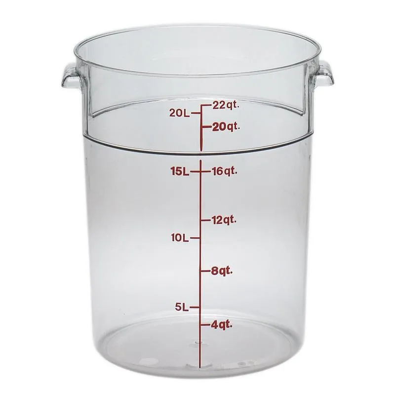 Cambro RFSCW22, 22 Qt Round Food Storage Container, Clear Figurines,Home Decor Statues