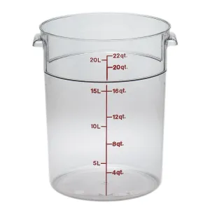 Cambro RFSCW22, 22 Qt Round Food Storage Container, Clear Figurines,Home Decor Statues