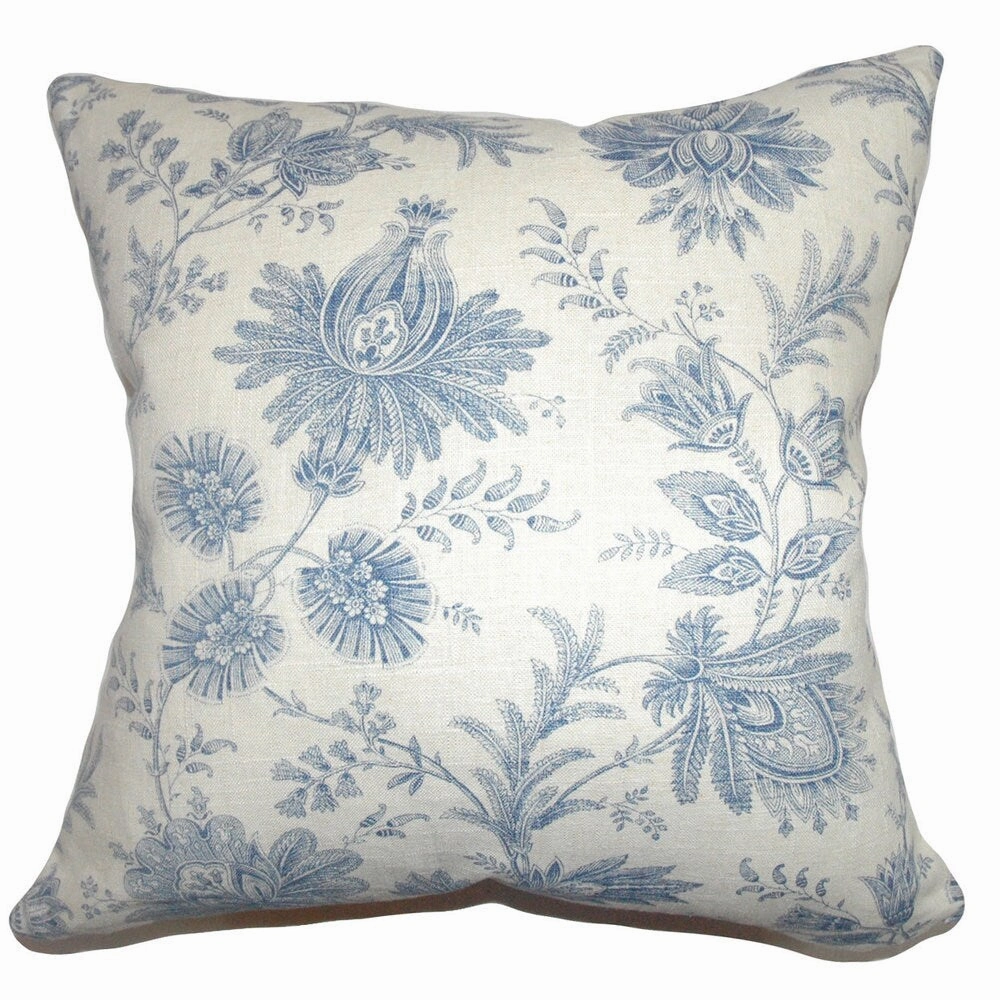 Camella Floral Euro Sham Blue pillowcases,cotton pillow covers,bed linen
