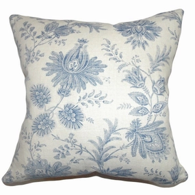 Camella Floral Euro Sham Blue pillowcases,cotton pillow covers,bed linen