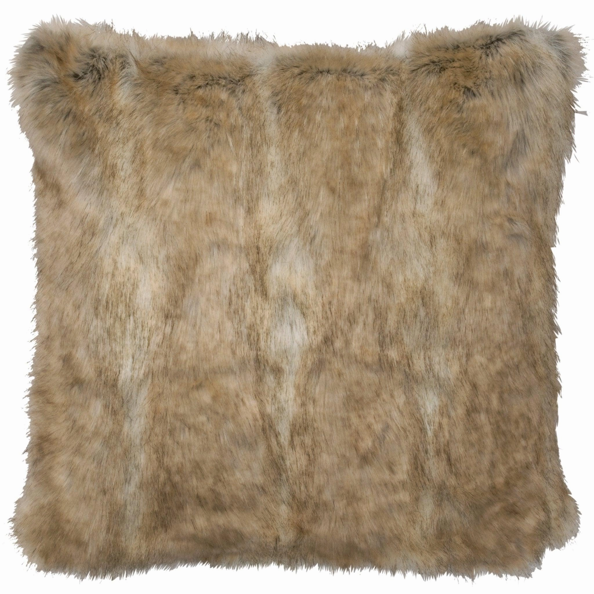 Canadian Fox Faux Fur Euro Sham pillow inserts, mattress pad