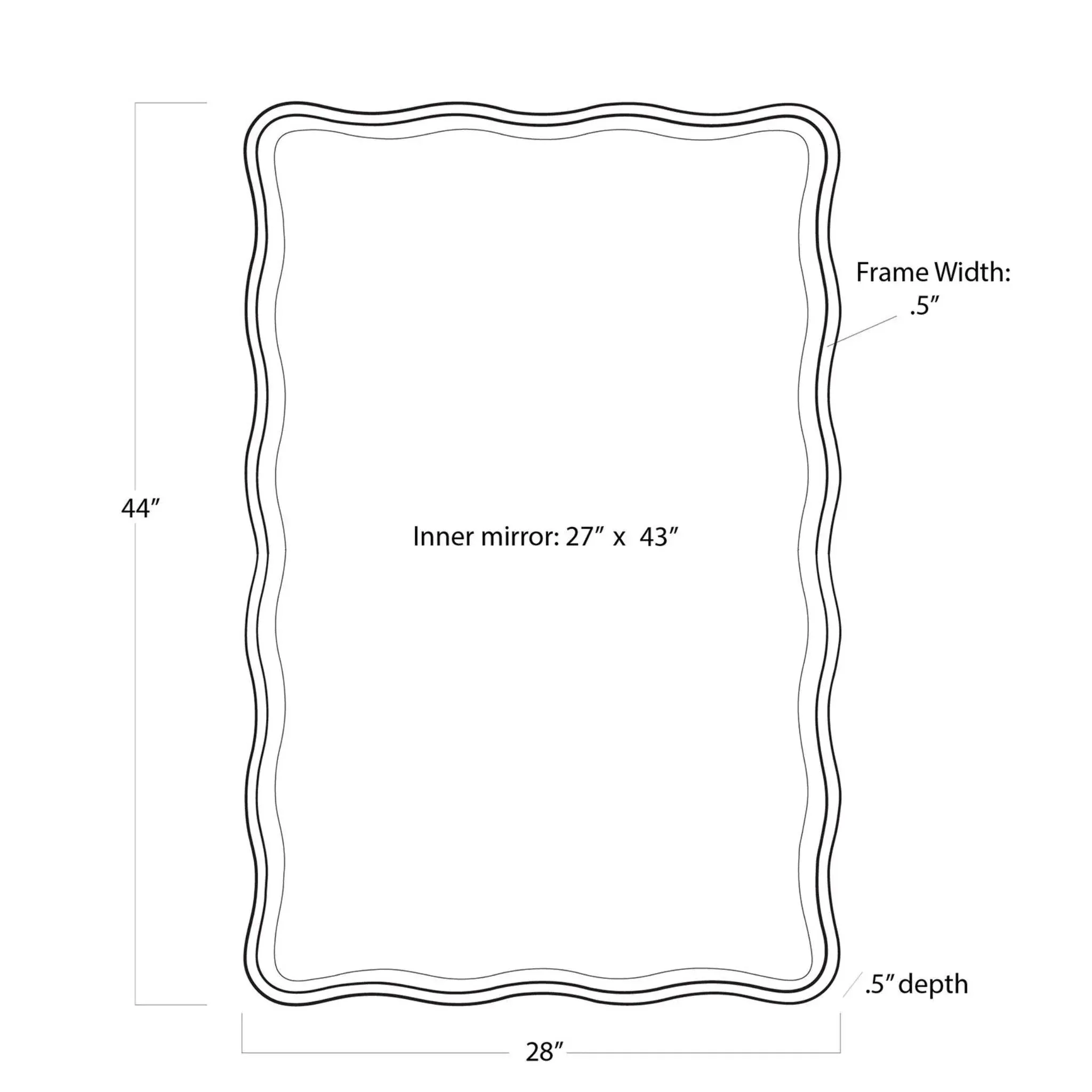 Candice Rectangle Gold Wall Mirror